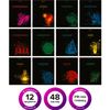 BRAUBERG / Exercise books, 12-PIECE SET, "DARK", 48 sheets, glossy UV varnish