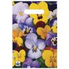 Bag with a cut-out handle LDPE, 30x20 cm, "Pansies", 30 microns