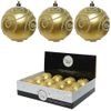 Kaemingk / Un set de boules en plastique Shiny Pirouette 8 cm or, 12 pcs