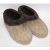 Slippers from natural sheep wool
