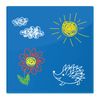 Bảng kính đánh dấu từ tính (45x45 cm), 3 nam châm, BLUE, BRAUBERG