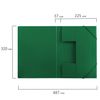 Folder on elastics BRAUBERG "Office", green, up to 300 sheets, 500 µm