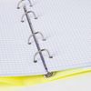 BRAUBERG / Notebook on rings A5 (175x220 mm), 120 sh., Plastic cover, cage, with fixing elastic band, yellow / 5 pcs.