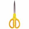 Scissors BRAUBERG "Extra" 155 mm, classic shape, ribbed rubber inserts, orange-yellow