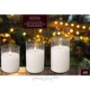 Kaemingk / A set of LED candles with imitation of Audrey's flame: White 13-17 cm, 3 pcs on batteries, timer