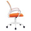 BRABIX / Armchair "Fly MG-396W", with armrests, white plastic, mesh, orange, 532401