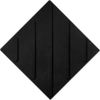 PVC tactile tile, diagonal arrangement of reefs, black, size - 300 x 300 mm