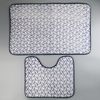 Доляна / Doliana / Ensemble de tapis de bain et de toilette "Vinel", 2 pcs: 40 × 50, 50 × 80 cm, couleur bleu