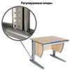 Table-party adjustable "Demi" SUT.14, 750 x610 x530-815 mm, gray metal frame, LDSP, maple