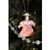 Потешный промысел / Christmas tree toy from porcelain "Girl in a summer dress and a hat"