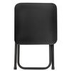 Folding PC01-02 stool, black frame, black leather