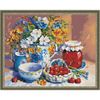 Опт-картина / Diamantmosaik 40x50, runde Strasssteine Stillleben mit Kirschmarmelade