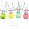 Kaemingk / 灯泡花环 Carnival Pastel，20 盏灯，多色 LED，9.5 m，白色 PVC，可连接，IP44