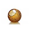 Гусевской Хрустальный завод / Crystal vase-basket "Ball" large amber