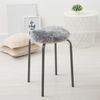 Доляна / Dolyana / Seat on a chair fur "Fluff" gray d 30 cm, polyethylene 100% 4386266
