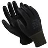 MANIPULA / Nylonhandschuhe "Micropol", Polyurethan-Beschichtung (doused), Größe 8 M, schwarz