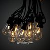 Kaemingk / Retro ışık dizisi, 20 ışık, sıcak beyaz LED, 9,5 m, siyah PVC, bağlanabilir, IP44