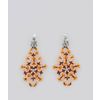Lace earrings "Lady winter" amber