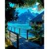 Опт-картина / Pintura por números 40x50 A ponte do bangalô