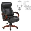 Ofis koltuğu BRABIX PREMIUM "Infinity EX-707", ahşap, hakiki deri, siyah
