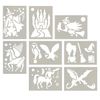 Stencil for drawing CENTROPEN, CANY MOTIVE, 8 pieces