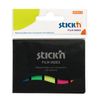Bookmark HOPAX adhesive NEON, plastic, or 12x45 mm, 5 colors x 25 sheets in the cover, Euro slot