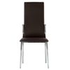 Dining chair, cafe, Martin house, chrome frame, dark brown leather