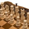 GamesDealer / Schach + Backgammon geschnitzt "Athenian" 50 mit Griff, Haleyan
