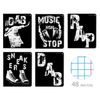 Альт / Notebook A5 48 l. bracket, cage, glossy varnish, "Rap & Dab" / 10 pcs.