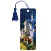 Bookmark for books 3D, BRAUBERG, three-dimensional, "castle in the mountains" with a decorative lace tie
