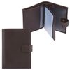 FABULA / Driver's wallet "Largo", genuine leather, embossed, 6 plastic pockets, button, brown