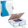 Carpeta de archivo con bridas A4 (325x260 mm), 75 mm, hasta 700 hojas, cartón denso, microcorrugado, AZUL, BRAUBERG