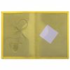 Passport cover genuine leather braid, a lizard, yellow, STAFF Profit