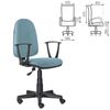 Armchair BRABIX "Prestige Start MG-312", ergonomic back, fabric, turquoise