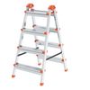 YARUS / Stepladder steel double-sided 2x4 steps, top platform 82 cm, up to 120 kg, weight 5.3 kg