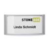 DURABLE / Durable / Classic Badge with Magnet, Convex, Plastic, 30 x 65 mm Silver