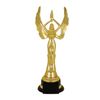 "Nika" prize, plastic (140x140x300 mm), black plastic base, "gold"