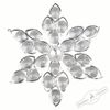Holiday Classics / Christmas tree decoration "Snowflake" Crystal drops ", 6 pcs