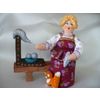 Ковровская глиняная игрушка / Statuette "The Young Lady Spinner"