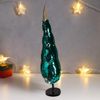 Сималенд / Interior doll "Christmas tree with silver-green sequins, with a gold star"