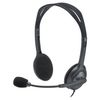 LOGITECH / हेडफोन के साथ माइक्रोफोन (हेडसेट) H111, वायर्ड, 1.8 मीटर, हेडबैंड, सिल्वर के साथ