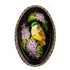 Сувениры из Н.Тагила / Souvenirs from N. Tagil / Tray - magnet "Oval-mini. Bird on a branch of lilac", 8x12 cm