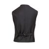 The vest is dark gray with a strap for the correction on the figure in the back for girls