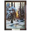 Chocolate painting "Sunset in forest"