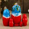 Matryoshka "Ilona" 5 dolls, blue scarf