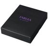 Clip FABULA "Brooklyn", genuine leather, contrast stitching, 86х126 mm, black