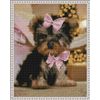 ВанГогВоМне / Mosaico de diamante "Cachorro com arco" 40x50 cm