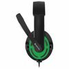 DEFENDER / Headphones with microphone (headset) Warhead G-300, wired, 2.5 m, with headband, black with green