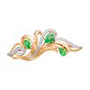 BROOCH, COMBINED GOLD, EMERALD