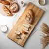 Доляна / Doliana / Cutting board "Profi", 70 × 30 × 4 cm, with metal ties and side handles, birch
